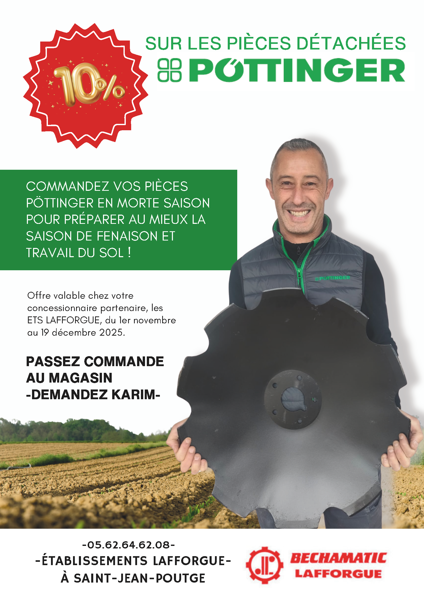 promo pièces détachées pottinger gers